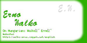 erno walko business card